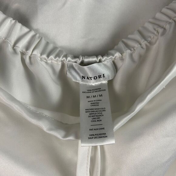 Natori Satin Long Sleeve Button-Up Top & Crop Pants Pajama - Picture 7 of 13